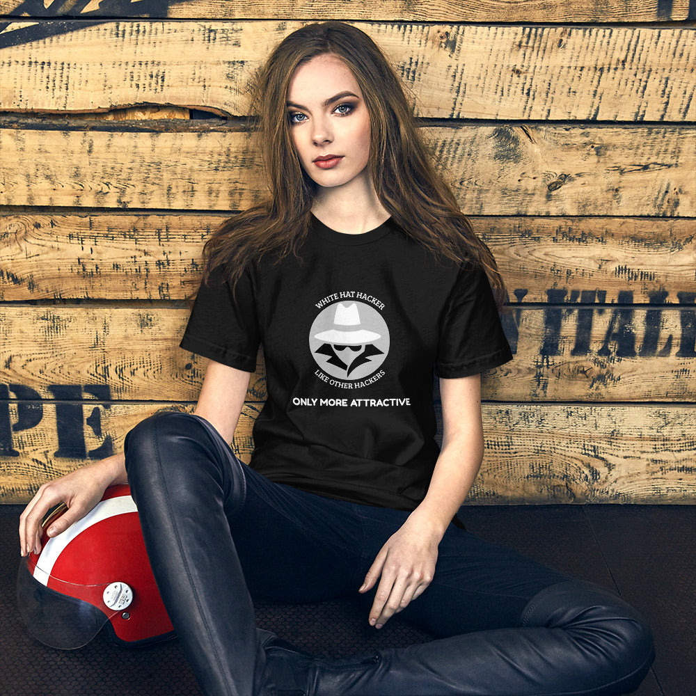 Like other hackers only more attractive - Short-Sleeve Unisex T-Shirt (white text)