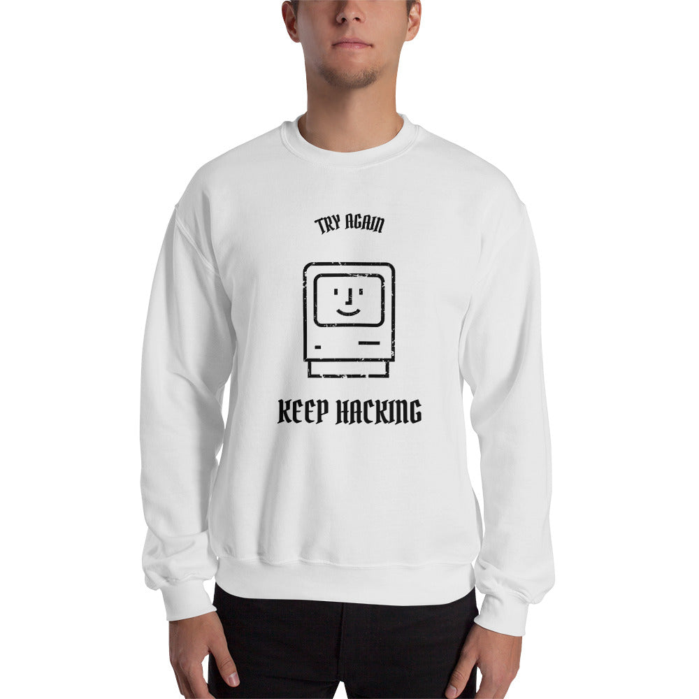 Keep hacking - Sweatshirt (black text)