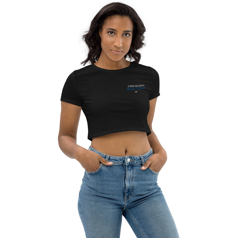 Cybersecurity Blue Team v4 - Organic Crop Top  (embroidery)