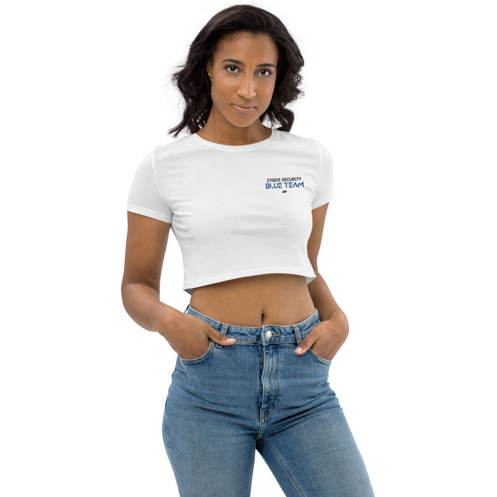 Cybersecurity Blue Team v4 - Organic Crop Top  (embroidery)