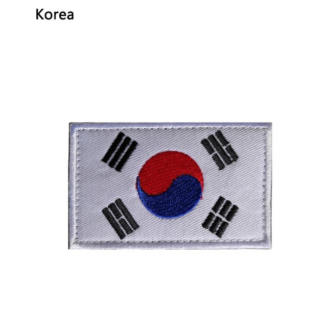 Country Flag Patch Stripes Molle Bags Embroidered Russia Turkey France EU Flag Tactical Military Patches Army Bag