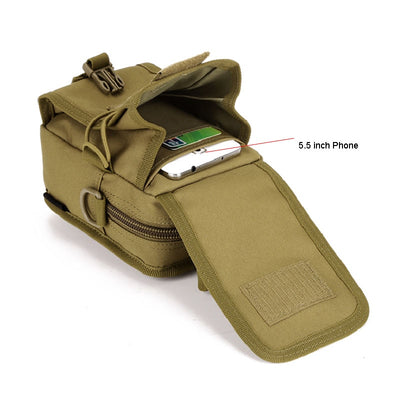 Waterproof Molle Tactical Pouch Bags Organizer EDC Waist Belt Bag Military Army Shoulder Strap Nylon Camping Small Pack