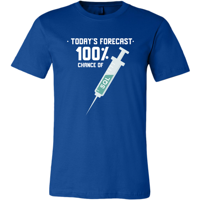 Today''s forecast 100% chance of SQL injection - Canvas Mens Shir