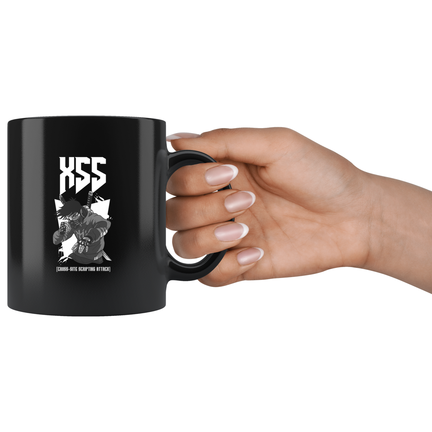 XSS cross-site scripting attack - Mug