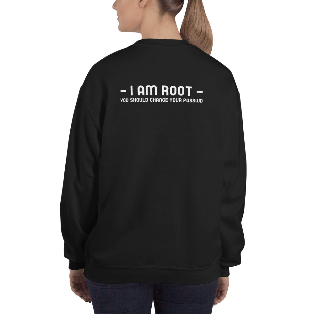 i am root - Unisex Sweatshirt (back print)