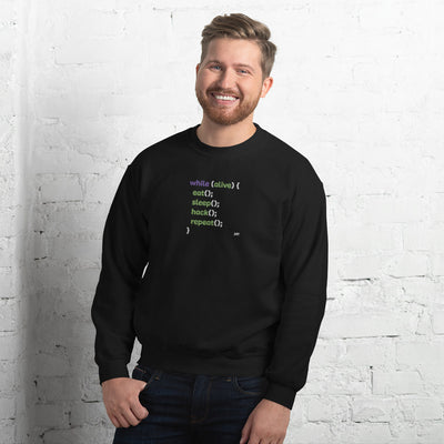 Eat sleep hack repeat - Unisex Sweatshirt (embroidered)
