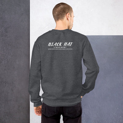 Black Hat Hacker V2 - Unisex Sweatshirt (back print)