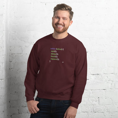 Eat sleep hack repeat - Unisex Sweatshirt (embroidered)