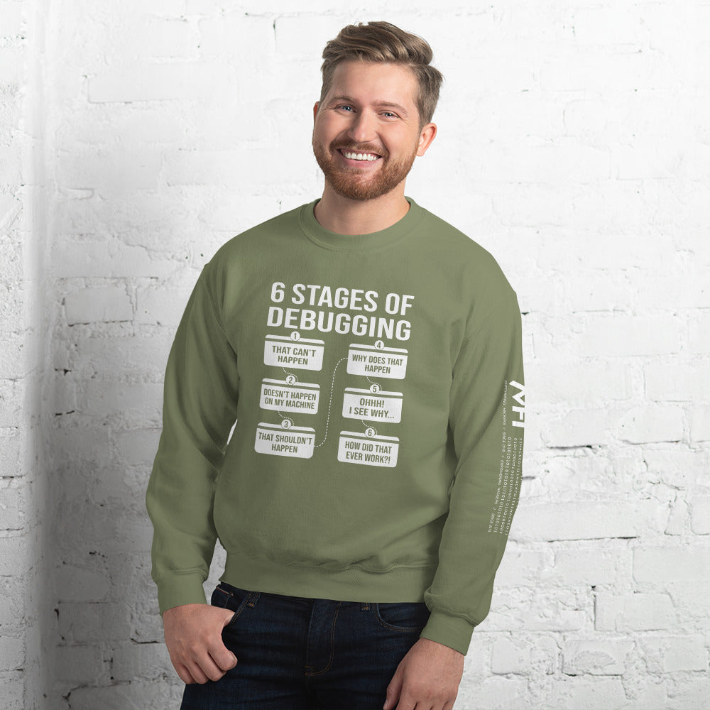 6 Stages of Debugging - Unisex Sweatshirt