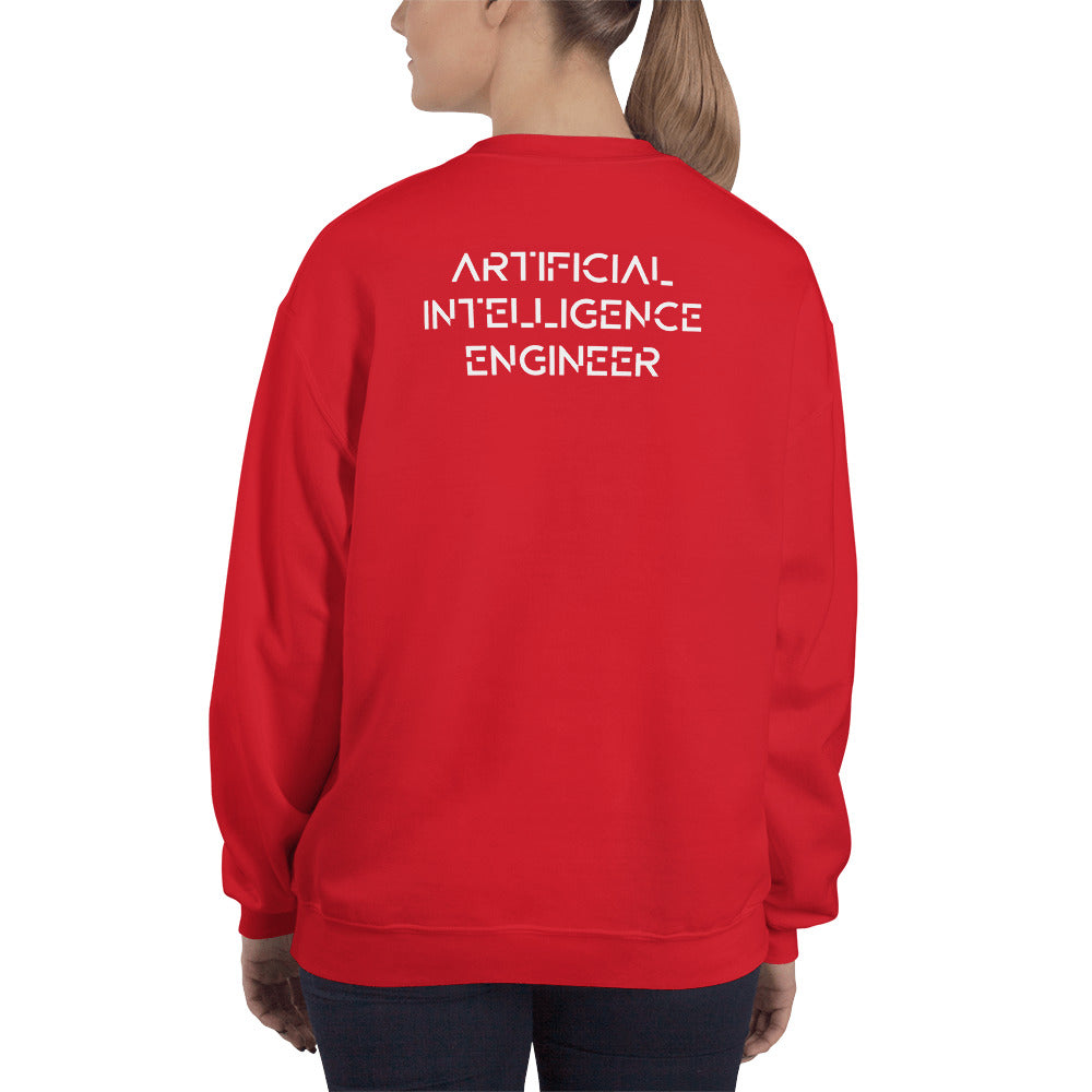 Artificial intelligence engineer - Unisex Sweatshirt (back print)