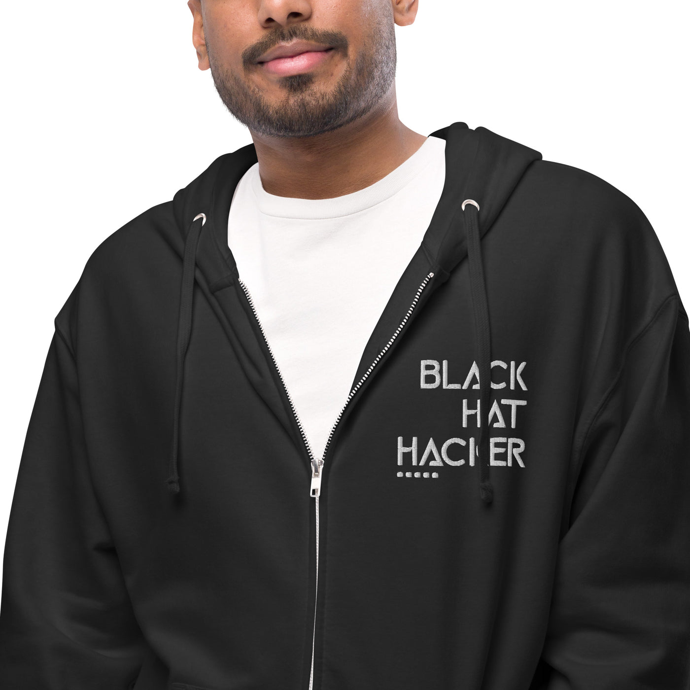 Black Hat Hacker - Unisex fleece zip up hoodie