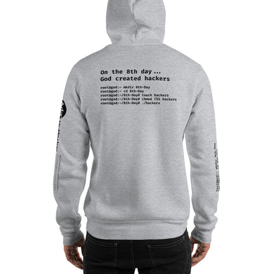 On the 8th day God created hackers - Unisex Hoodie (all side print)