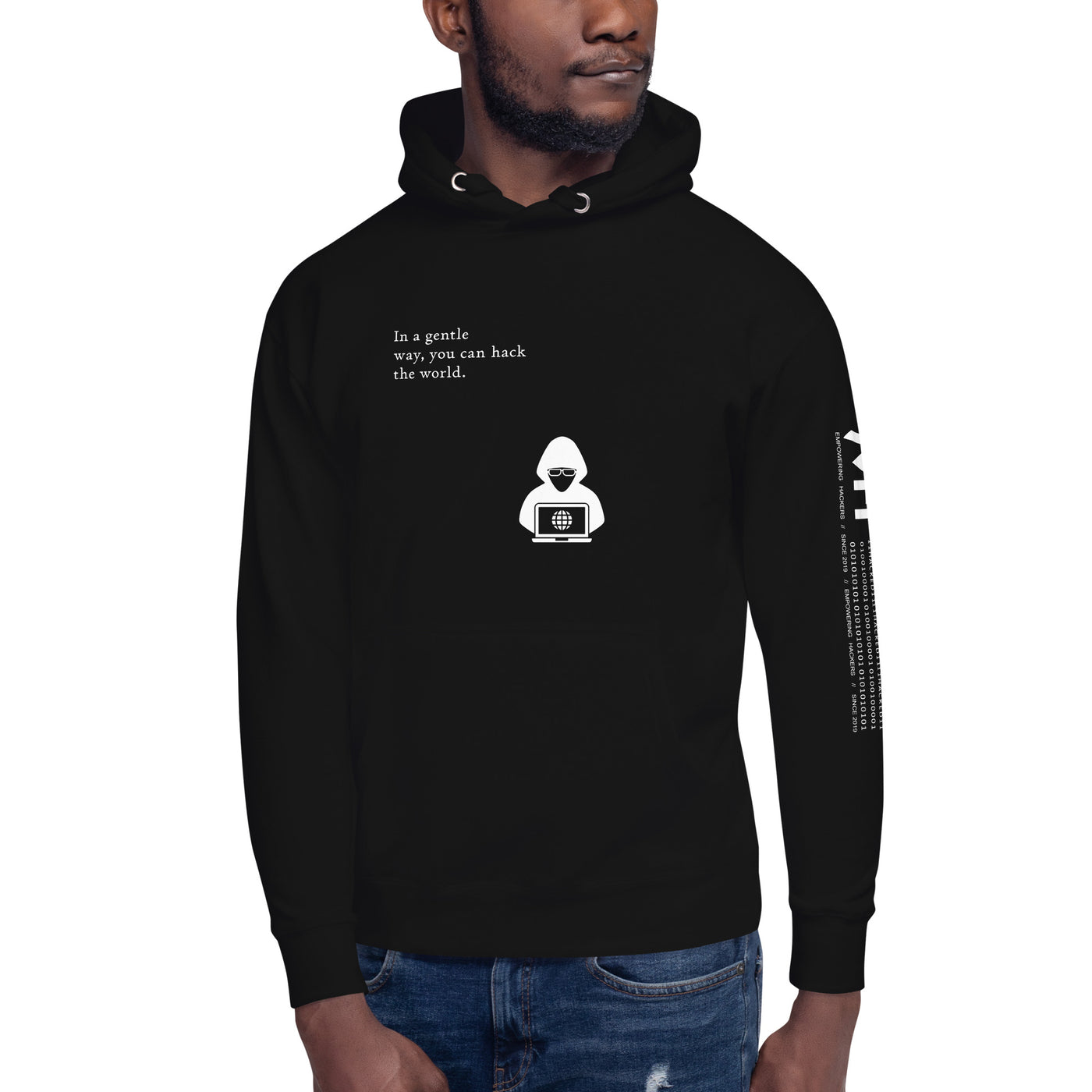 You can hack the world - Unisex Hoodie (back print)