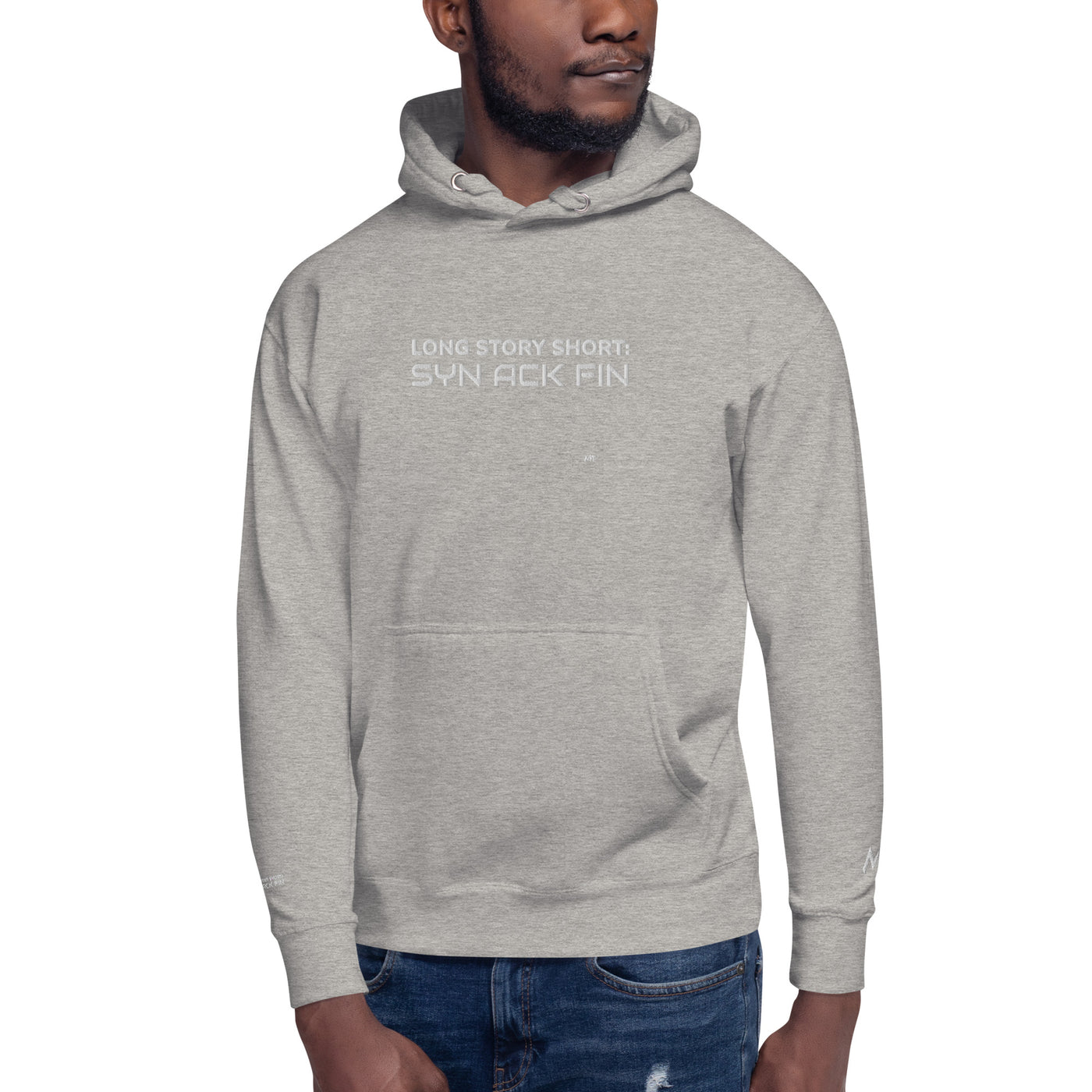 Long story short - Syn Ack Fin - Unisex Hoodie (Embroidery)