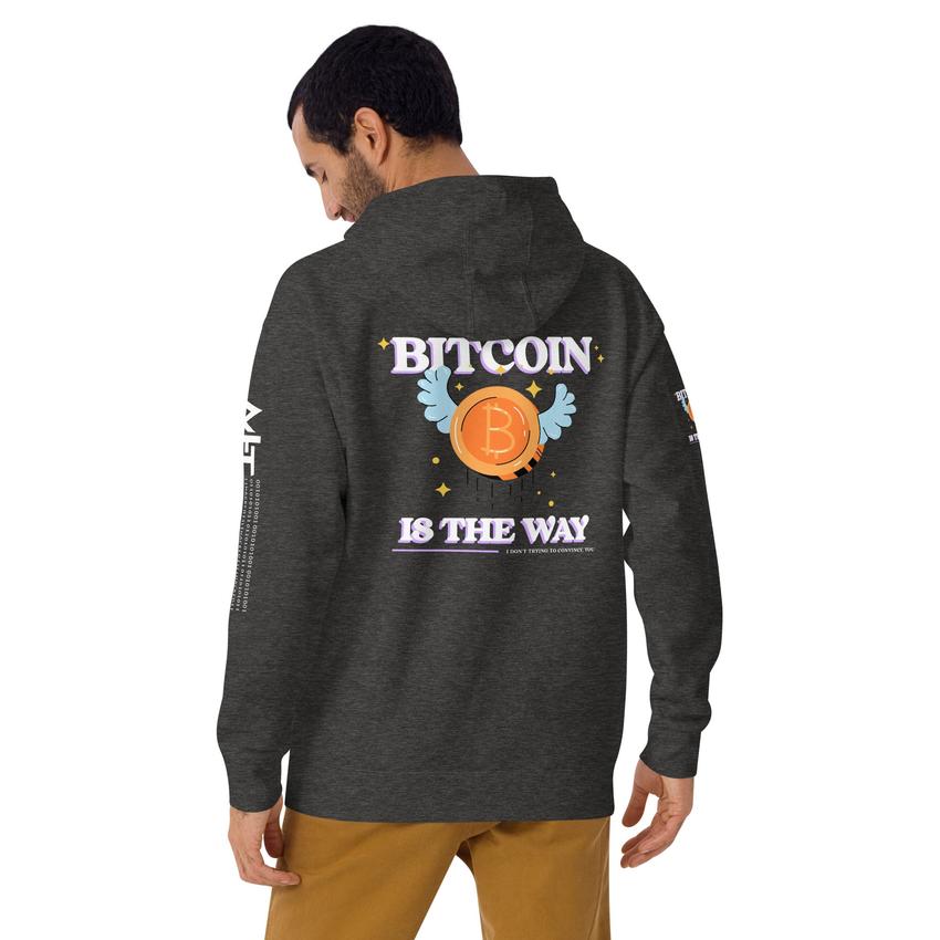 Unisex Hoodie (back print) by MyHackerTech Bitcoin is the way