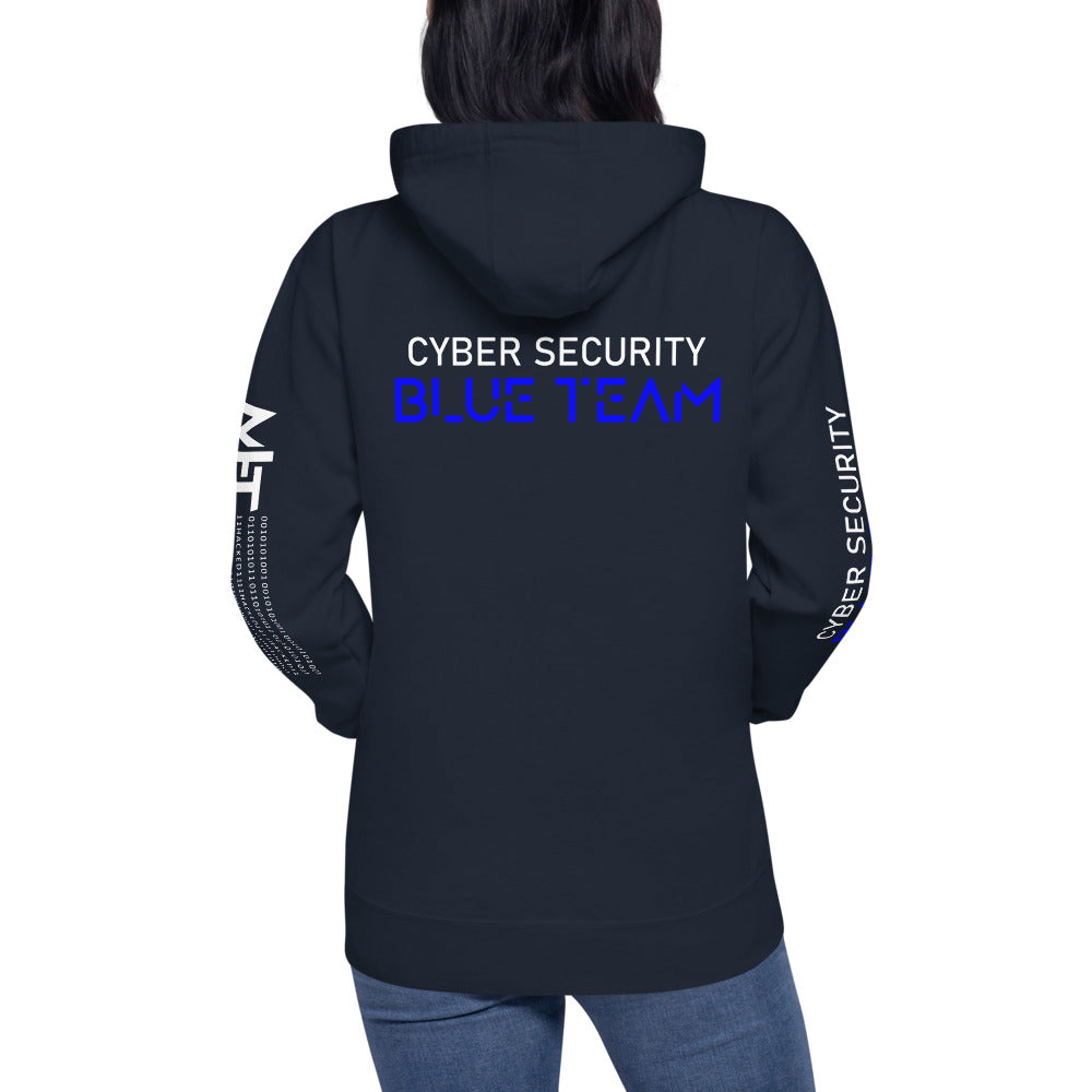 Cybersecurity Blue Team v4 - Unisex Hoodie (back print)