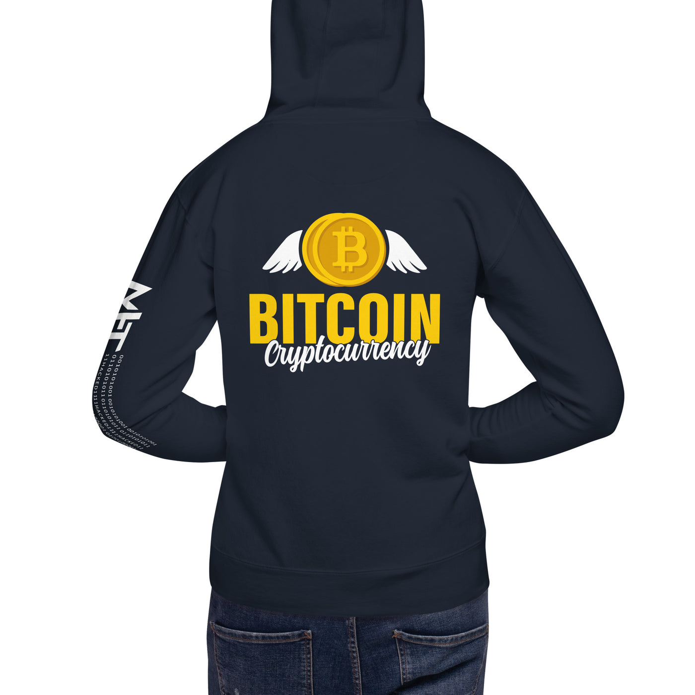 Bitcoin Cryptocurrency - Unisex Hoodie ( Back Print )