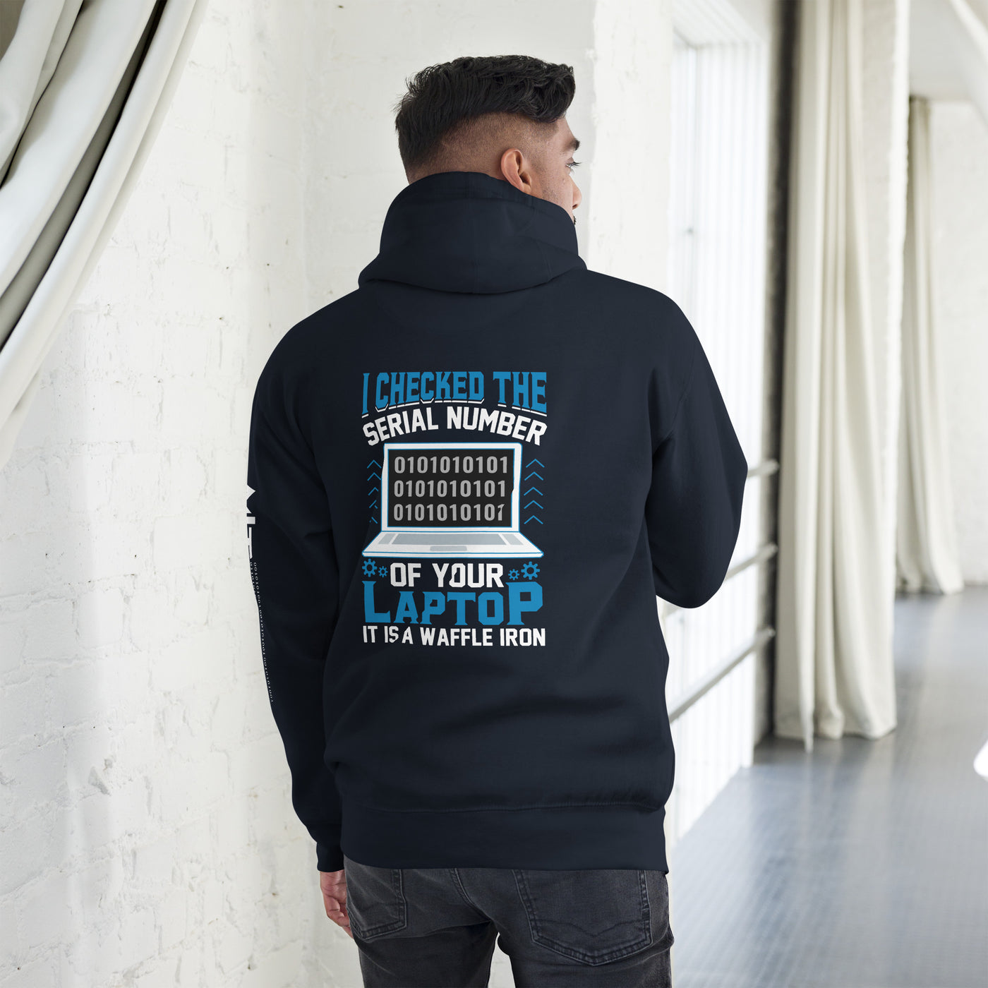 I checked the serial number of your laptop, it is a waffle iron - Unisex Hoodie ( Back Print )