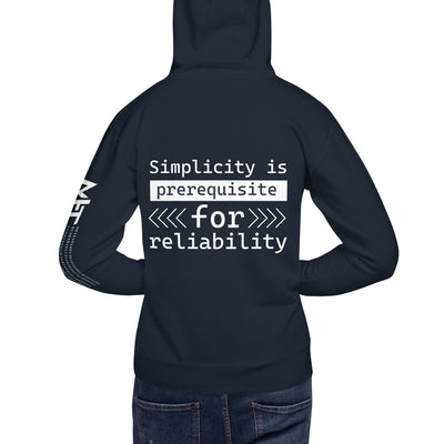 Simplicity is the prerequisite for reliability  Unisex Hoodie ( Back Print )