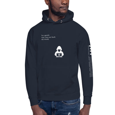 You can hack the world - Unisex Hoodie (back print)