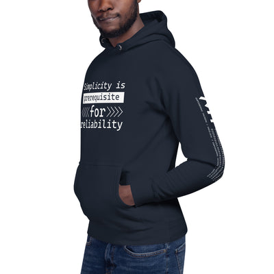Simplicity is the prerequisite for reliability Unisex Hoodie