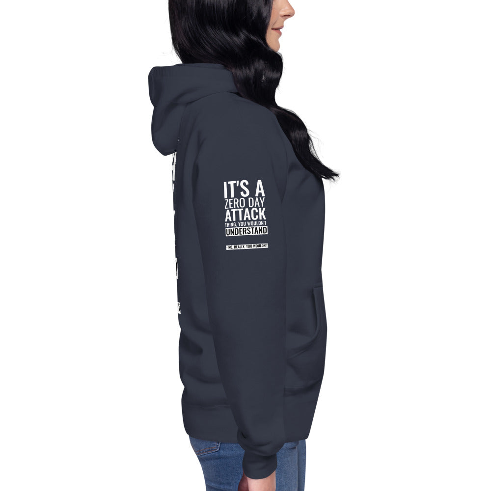 Its a 0 day attack - Unisex Hoodie (back print)