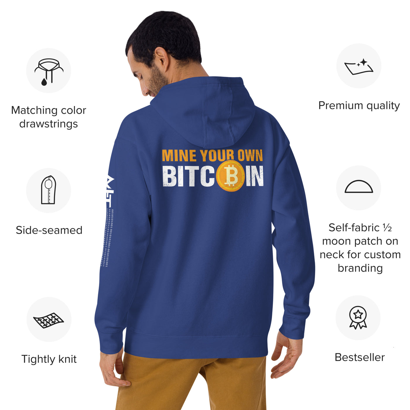 Mind Your Own Bitcoin Unisex Hoodie ( Back Print )