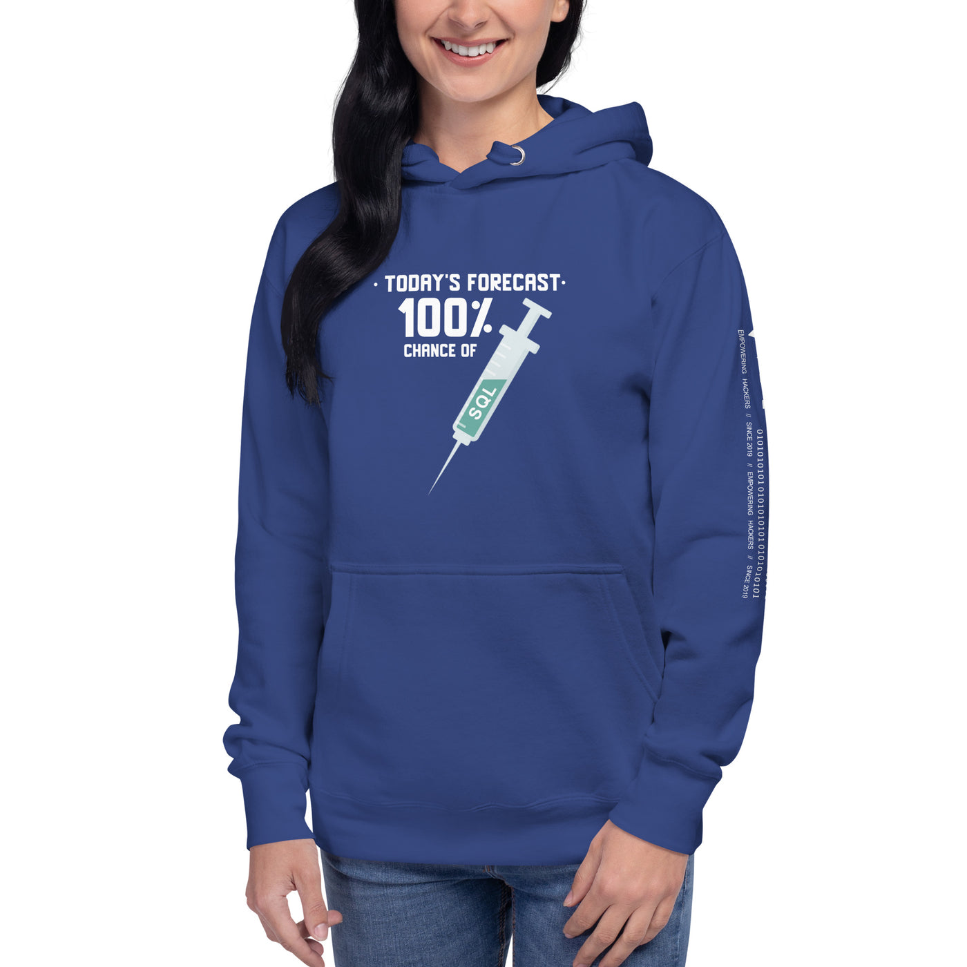 Today''s forecast 100% chance of SQL injection - Unisex Hoodie