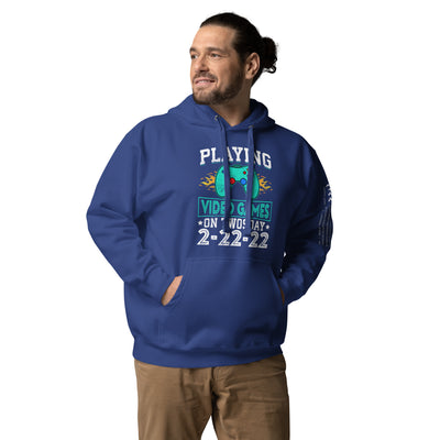 Playing Videogames on Twosday - Unisex Hoodie