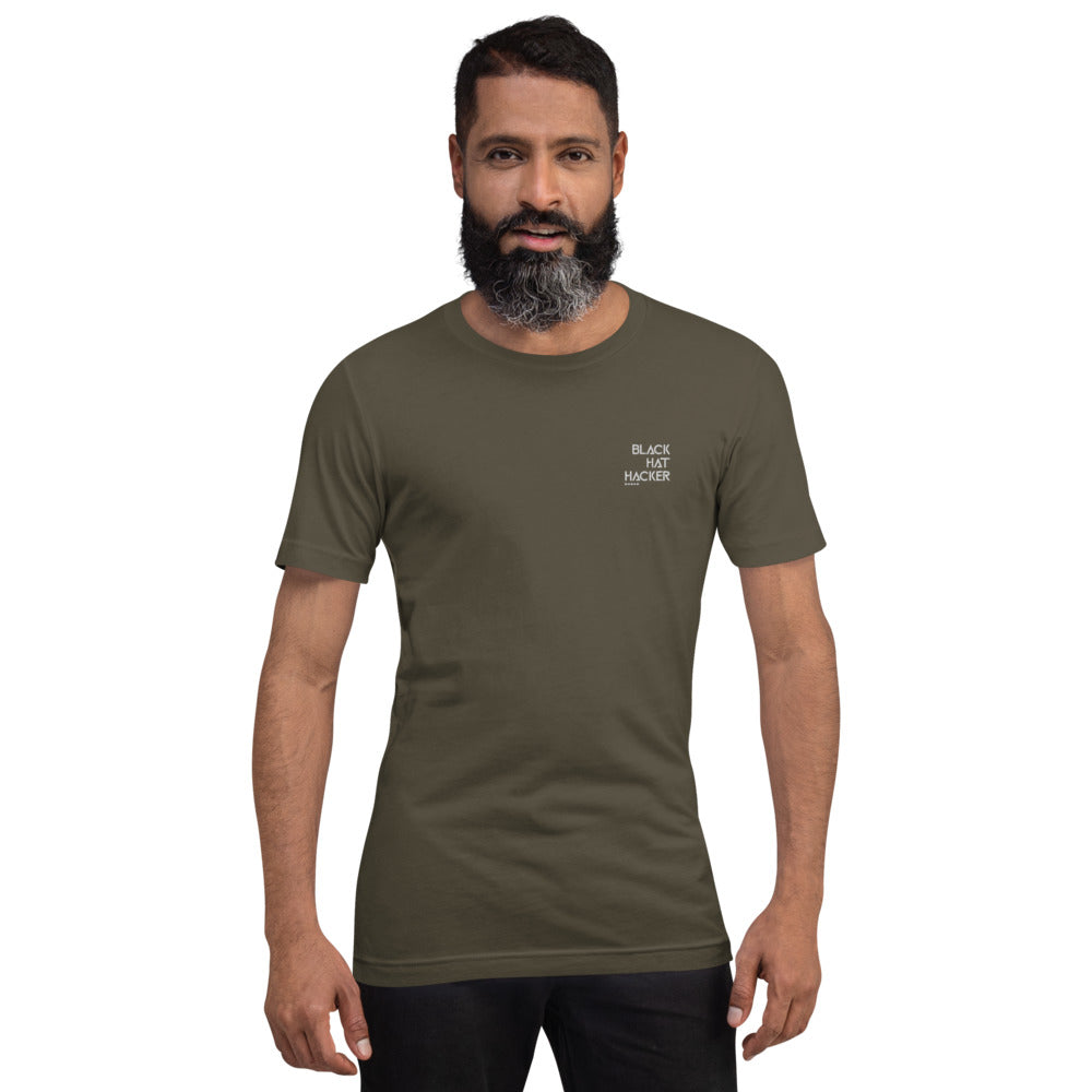 Black Hat Hacker - Short-Sleeve Unisex T-Shirt (embroidered )