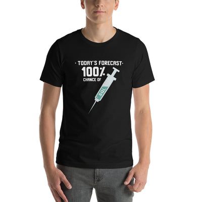 Today''s forecast 100% chance of SQL injection - Short-Sleeve Unisex T-Shirt