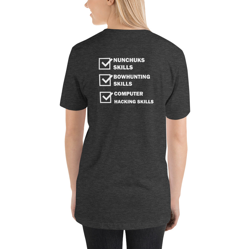 Computer Hacking Skills - Short-Sleeve Unisex T-Shirt (back print)