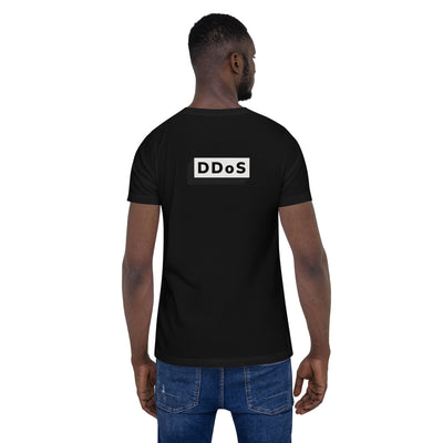 DDoS - Unisex t-shirt (back print)