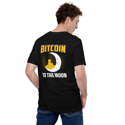 Bitcoin to the moon - Unisex t-shirt (back print)