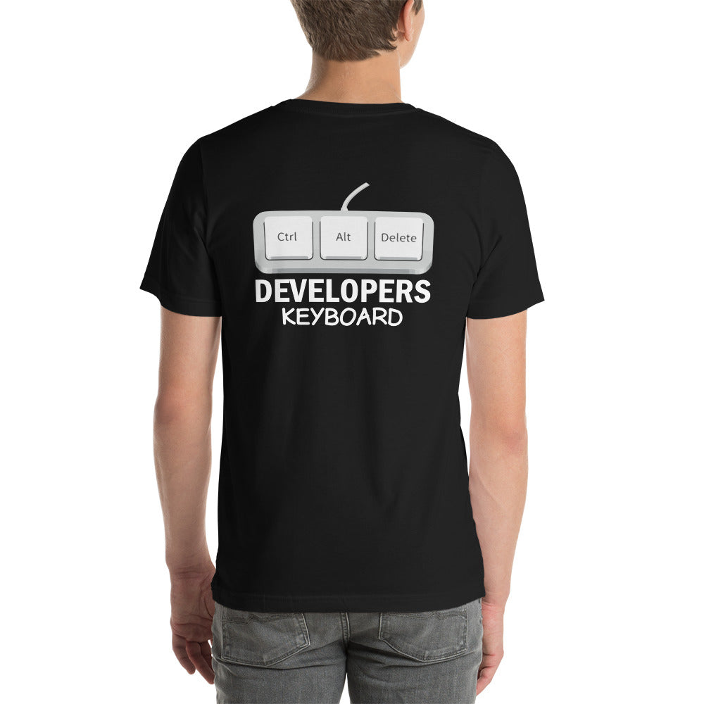 Ctrl+Alt+Del Developer Keyboard - Unisex t-shirt ( Back Print )
