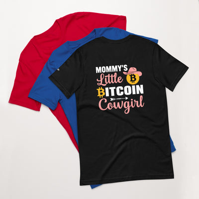 Mommy's Little Bitcoin Cowgirl - Unisex t-shirt ( Back Print )