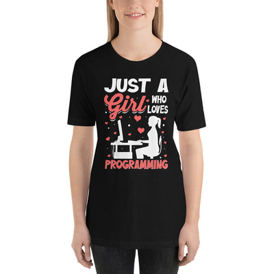 Just a girl who loves programming Unisex t-shirt