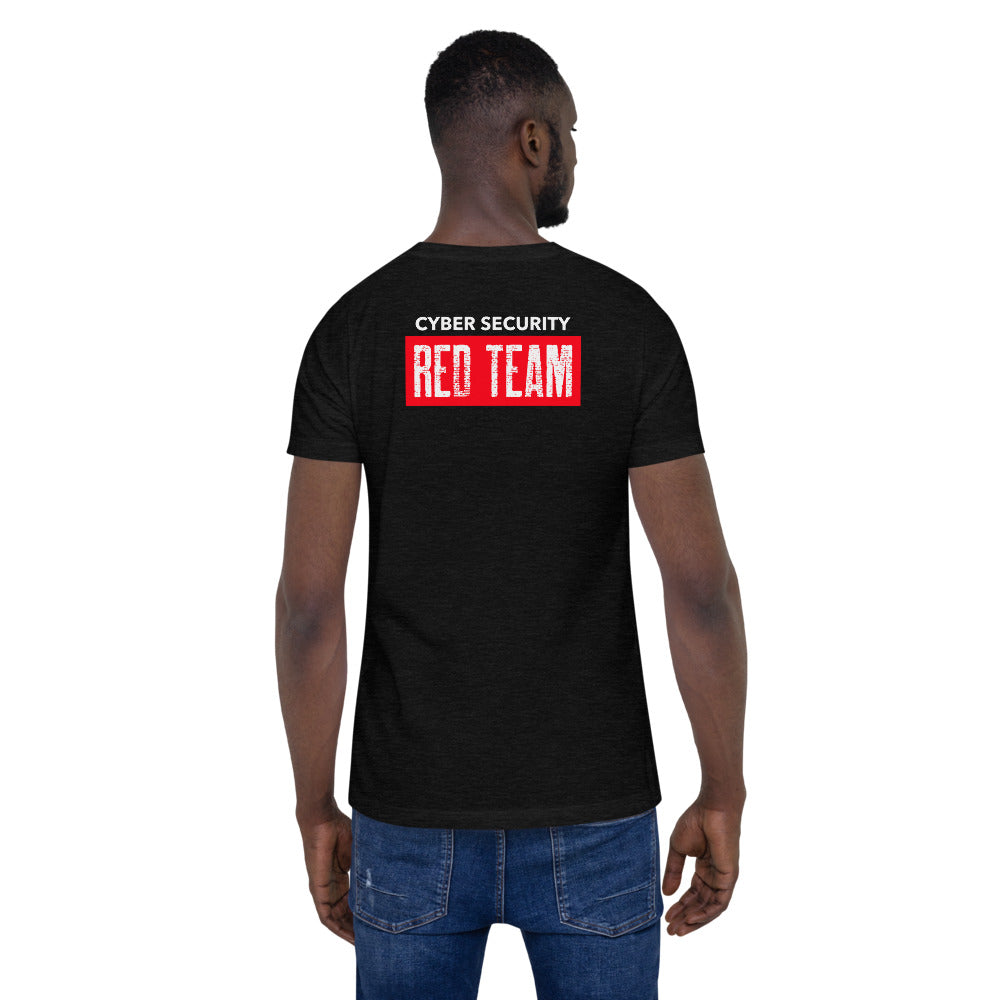 Cyber security red Team v3 - Short-Sleeve Unisex T-Shirt (back print)