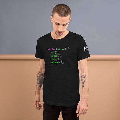 Eat sleep hack repeat - Unisex t-shirt