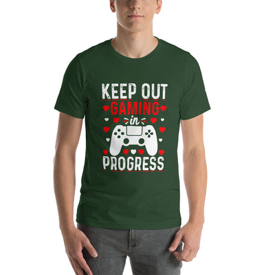 Keep out Gaming in Progress Unisex t-shirt