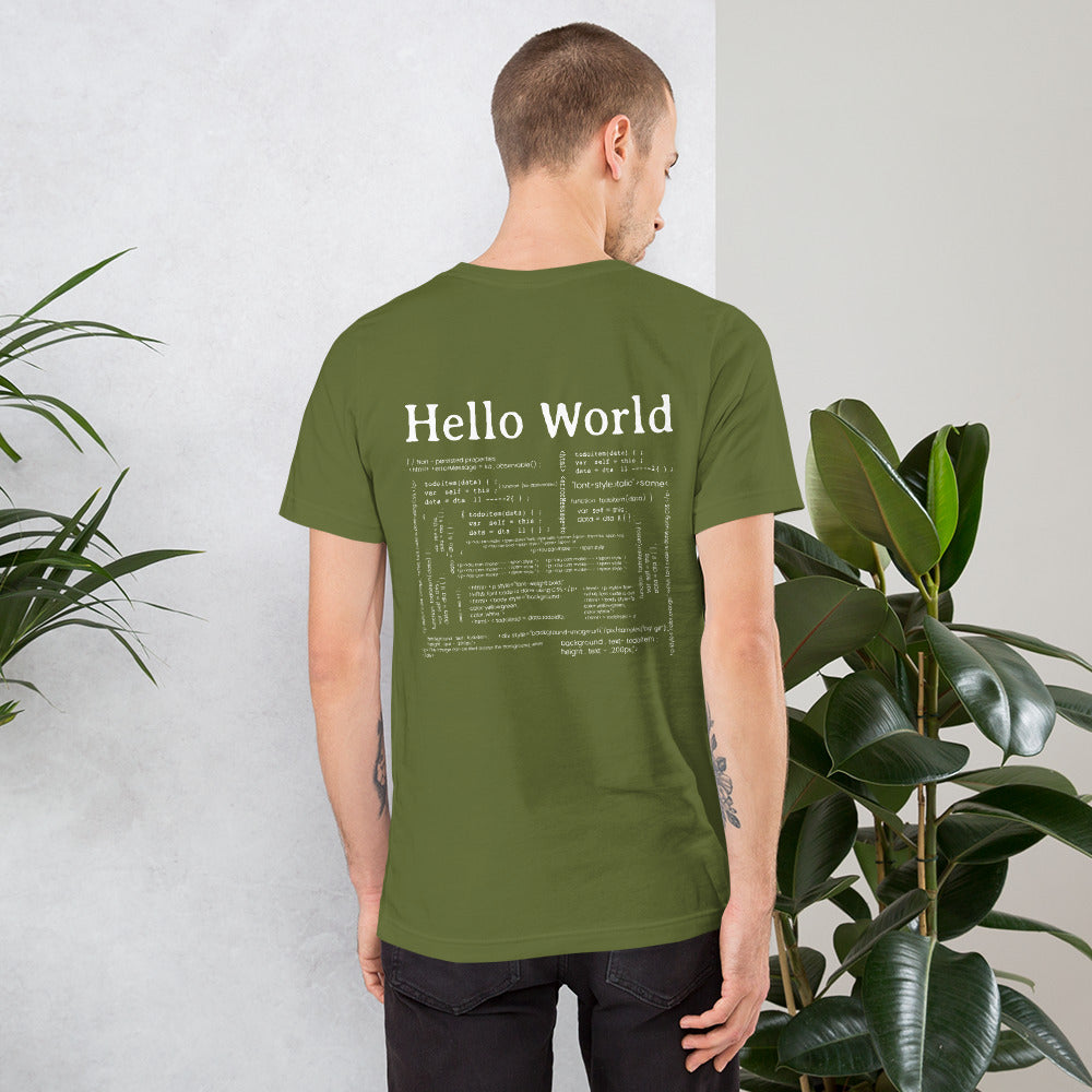 Hello world - Unisex t-shirt (back print)