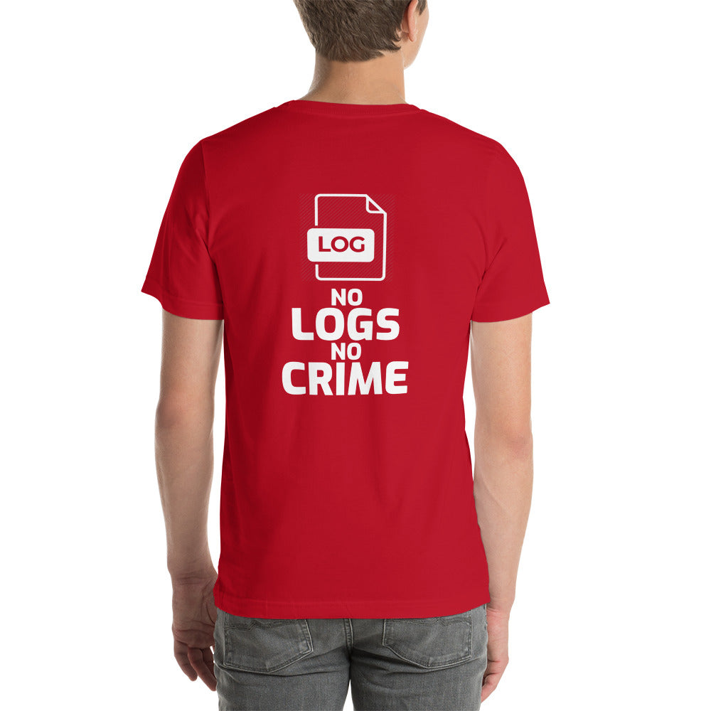 No logs no crime - Unisex t-shirt (back print)