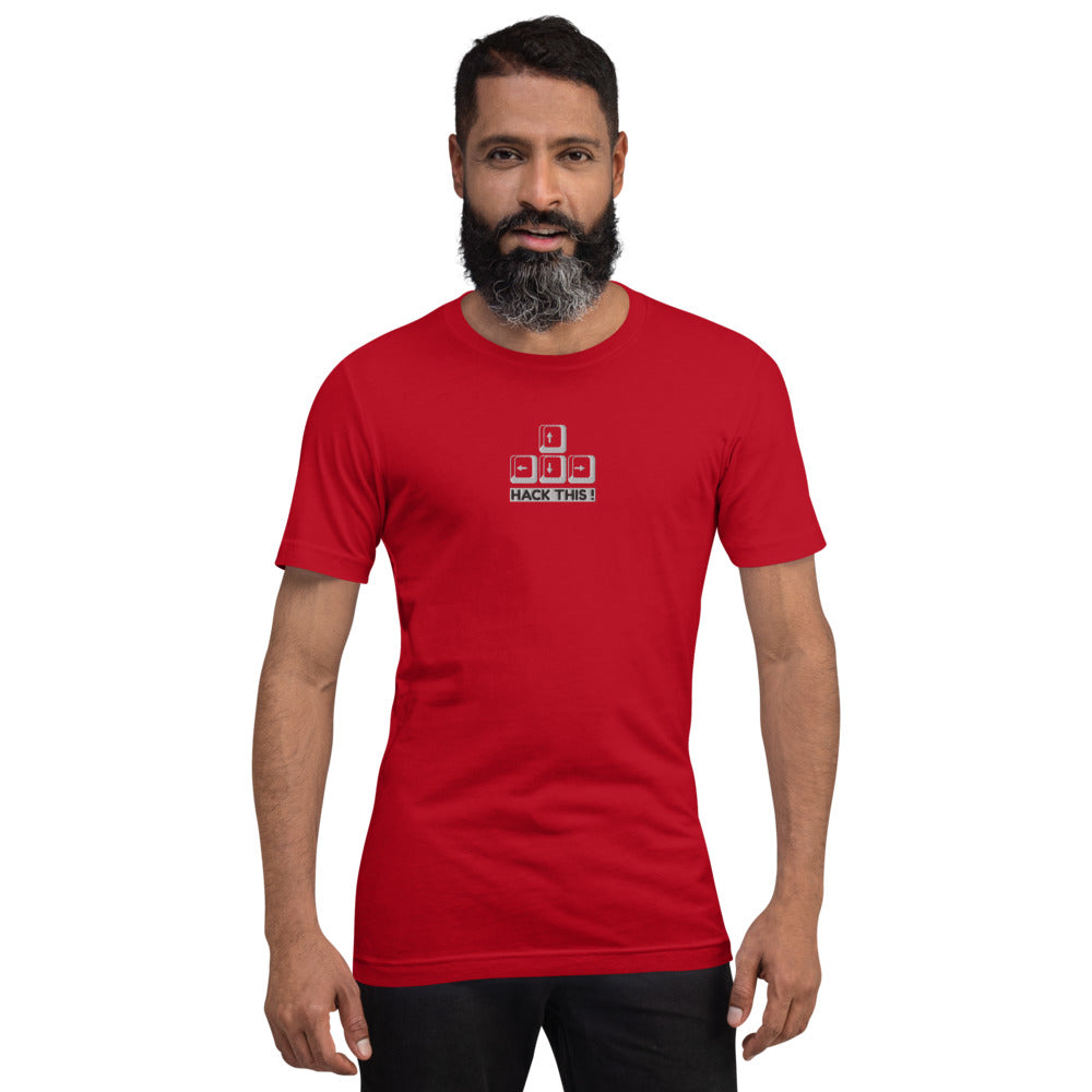 Hack this - Short-Sleeve Unisex T-Shirt (embroidery)