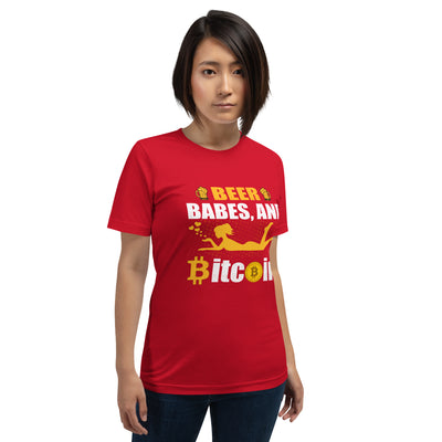 Beer Babe and Bitcoin Unisex t-shirt