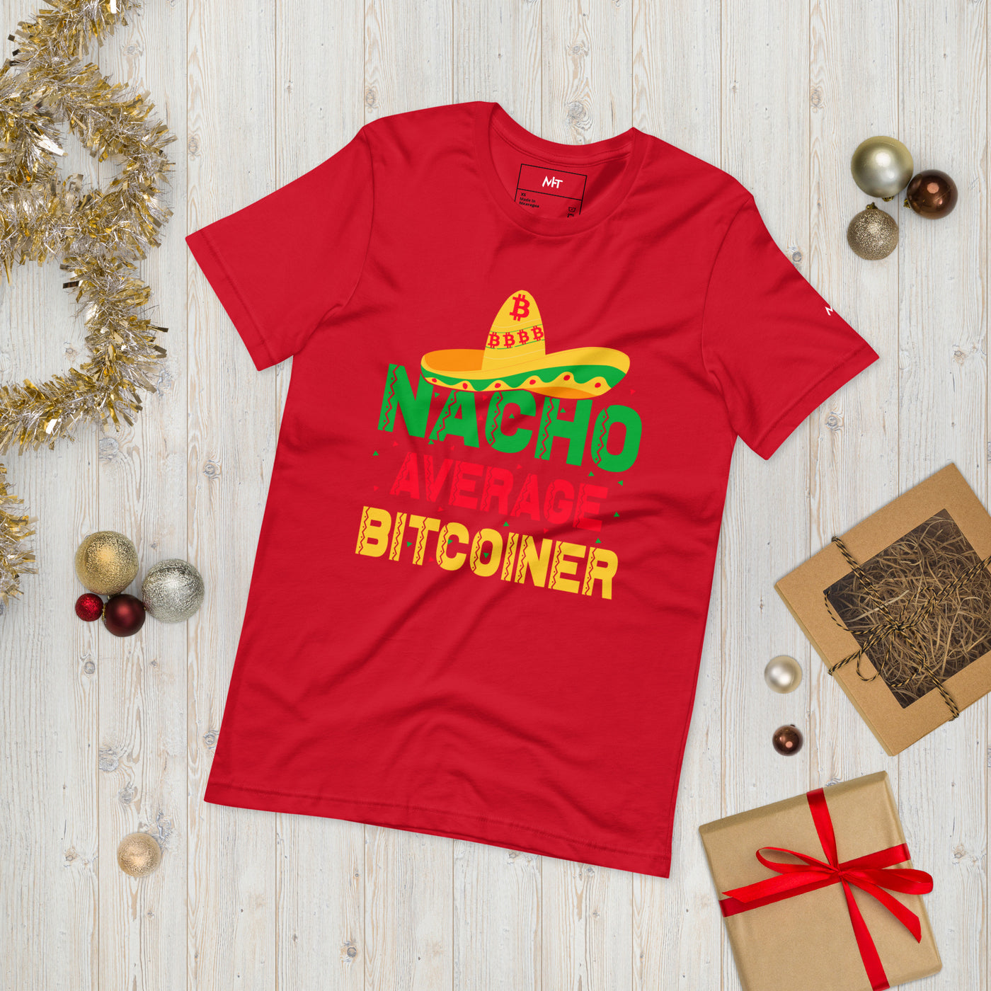 Nacho Average Bitcoiner Unisex t-shirt ( Back Print )