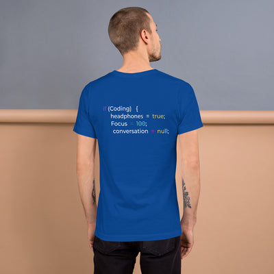 Funny Joke Programming if Coding Unisex t-shirt ( Back Print )
