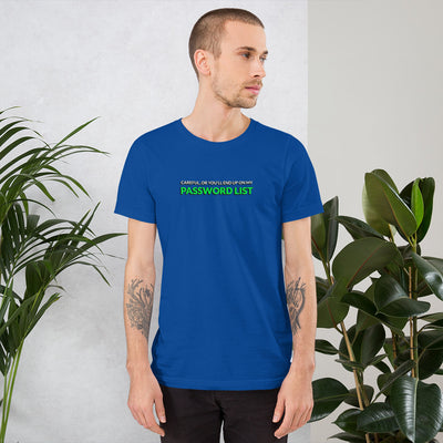 Password List - Short-Sleeve Unisex T-Shirt