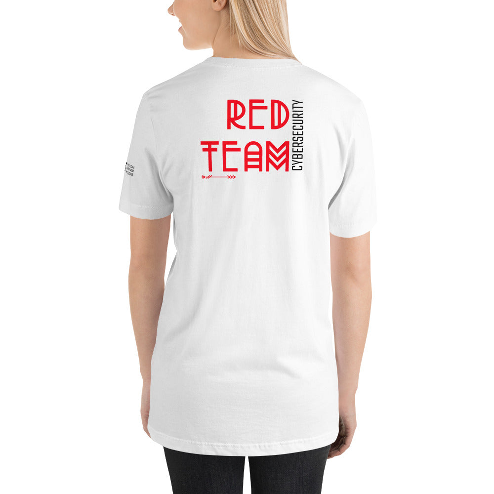 Cyber Security Red Team v5 - Short-Sleeve Unisex T-Shirt (back print)