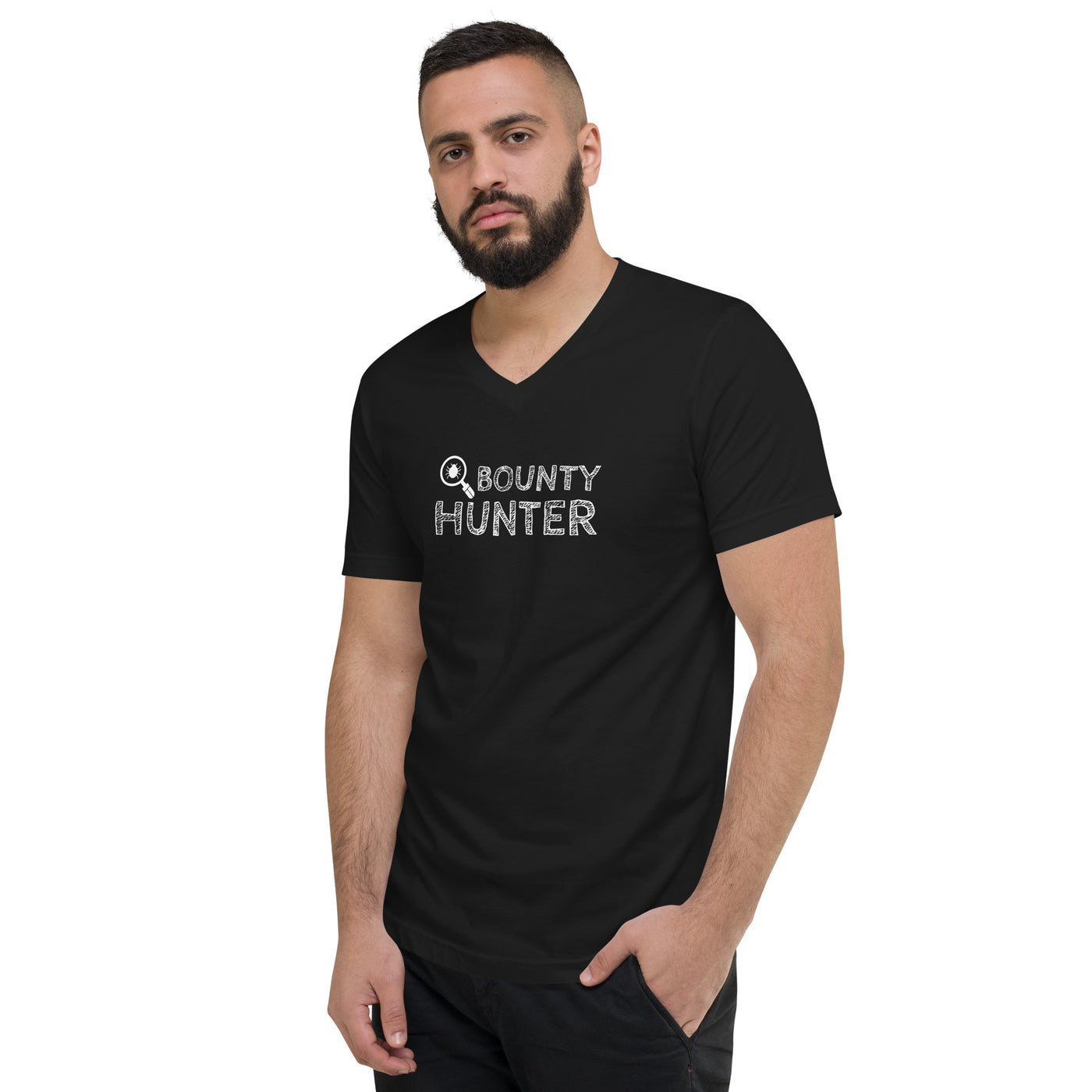 Bug bounty hunter  - Unisex Short Sleeve V-Neck T-Shirt