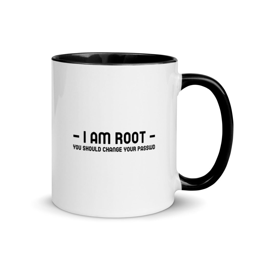 i am root - Mug with Color Inside